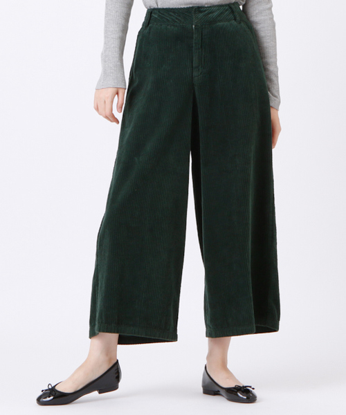 CIAOPANIC TYPY（チャオパニックティピー）の「太コールワイドクロップドパンツ（その他パンツ・レディース・グリーン/ネイビー/ベージュ・MEDIUM/SMALL）」の2枚目の写真