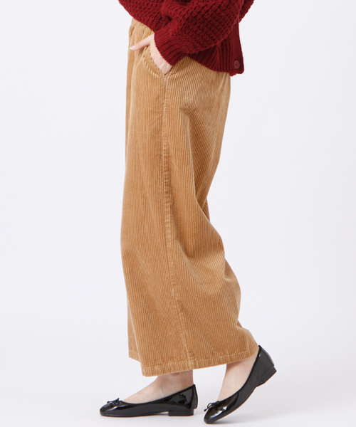 CIAOPANIC TYPY（チャオパニックティピー）の「太コールワイドクロップドパンツ（その他パンツ・レディース・グリーン/ネイビー/ベージュ・MEDIUM/SMALL）」の13枚目の写真