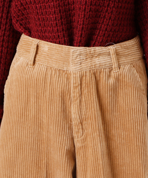 CIAOPANIC TYPY（チャオパニックティピー）の「太コールワイドクロップドパンツ（その他パンツ・レディース・グリーン/ネイビー/ベージュ・MEDIUM/SMALL）」の16枚目の写真