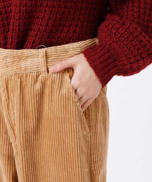 CIAOPANIC TYPY（チャオパニックティピー）の「太コールワイドクロップドパンツ（その他パンツ・レディース・グリーン/ネイビー/ベージュ・MEDIUM/SMALL）」の17枚目の写真