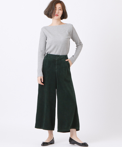 CIAOPANIC TYPY（チャオパニックティピー）の「太コールワイドクロップドパンツ（その他パンツ・レディース・グリーン/ネイビー/ベージュ・MEDIUM/SMALL）」の21枚目の写真