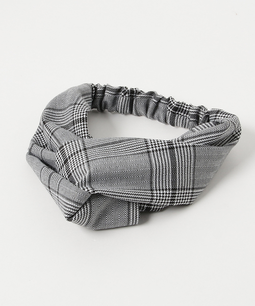 N.(N. Natural Beauty Basic)(エヌエヌナチュラルビューティーベーシック)の「チェックターバン(ヘアバンド・レディース・グレー系その他/ブラウン系その他・フリ-)」の1枚目の写真