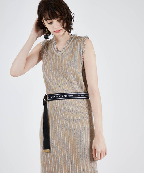UNITED TOKYO(ユナイテッドトウキョウ)の「アセストライプワンピース(ワンピース・レディース・ベージュ/グリーン・1)」の18枚目の写真