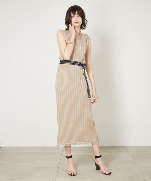 UNITED TOKYO(ユナイテッドトウキョウ)の「アセストライプワンピース(ワンピース・レディース・ベージュ/グリーン・1)」の16枚目の写真