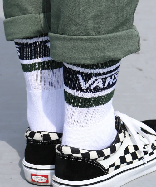 VANS(バンズ)の「VANS/ヴァンズ College Basic 3PSocks ラインソックス ストリート スケーター(ソックス/靴下・メンズ・ホワイト系その他・S/M)」の2枚目の写真