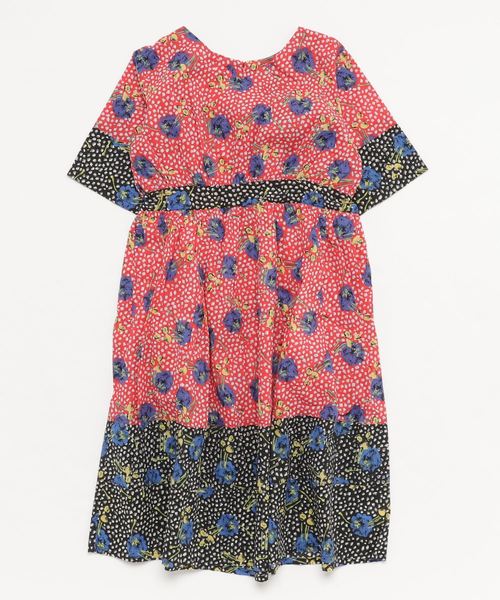 Big Field ビッグフィールド の レトロ５分袖ワンピース 130 150cm ワンピース Wear