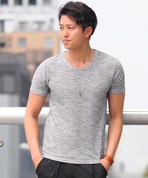 SPADE（スペード）の「【SPADE】スラブリップル クルーネック 半袖Tシャツ（Tシャツ/カットソー）」