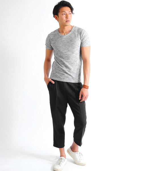 SPADE（スペード）の「【SPADE】スラブリップル クルーネック 半袖Tシャツ（Tシャツ/カットソー・メンズ・レッド/ブラック/杢グレー/ネイビー・L/LL/M）」の11枚目の写真