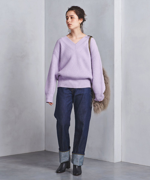 UNITED ARROWS（ユナイテッドアローズ）の「UWSC アゼ Vネック ニット