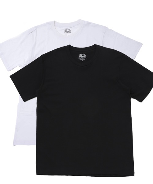 FRUIT OF THE LOOM(フルーツオブザルーム)の「【FRUIT OF THE LOOM】20/綿100%半袖丸首2P(Tシャツ/カットソー・メンズ・ホワイト/ネイビー/ブラック・LL/M/L)」の3枚目の写真
