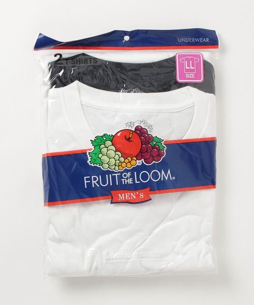 FRUIT OF THE LOOM(フルーツオブザルーム)の「【FRUIT OF THE LOOM】20/綿100%半袖丸首2P(Tシャツ/カットソー・メンズ・ホワイト/ネイビー/ブラック・LL/M/L)」の7枚目の写真