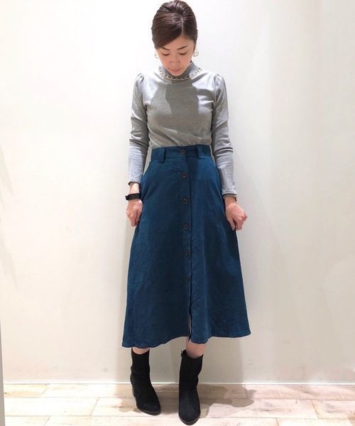 YECCA VECCA（イェッカヴェッカ）の「・ビジューハイネックニット（ニット/セーター・レディース・杢グレー/ブラック/モカ/グリーン・FREE）」の3枚目の写真