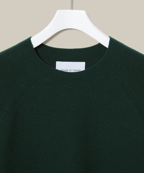 ADAM ET ROPE'（アダムエロペ）の「ストレッチウールホールガーメントクルーネックニット（ニット/セーター・メンズ・ブラック/グレー/グリーン・M/L）」の10枚目の写真