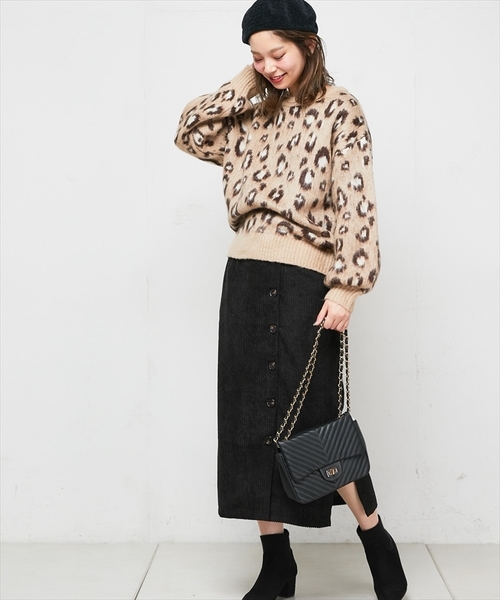 natural couture(ナチュラルクチュール)の「起毛ヒョウ柄ニット(ニット/セーター・レディース・ベージュ/アイボリー・FREE)」の12枚目の写真