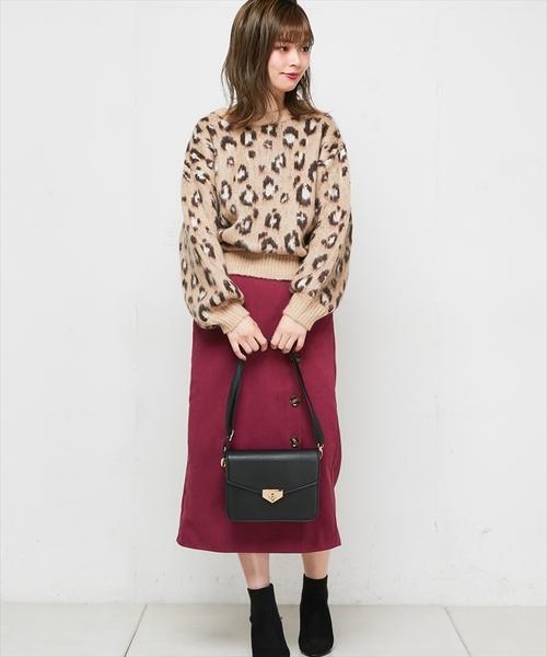 natural couture(ナチュラルクチュール)の「起毛ヒョウ柄ニット(ニット/セーター・レディース・ベージュ/アイボリー・FREE)」の14枚目の写真