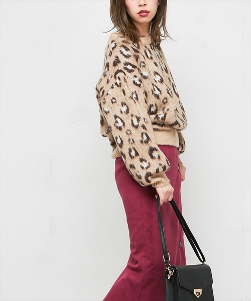 natural couture(ナチュラルクチュール)の「起毛ヒョウ柄ニット(ニット/セーター・レディース・ベージュ/アイボリー・FREE)」の15枚目の写真