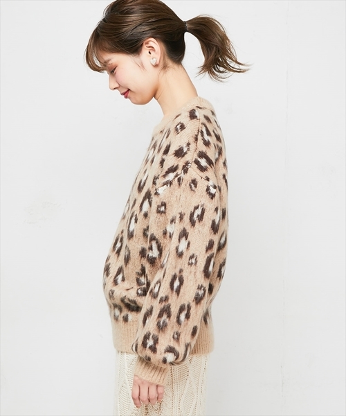 natural couture(ナチュラルクチュール)の「起毛ヒョウ柄ニット(ニット/セーター・レディース・ベージュ/アイボリー・FREE)」の17枚目の写真