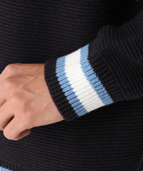 GLOBAL WORK（グローバルワーク）の「ラインＶネックガーターニット/821531（ニット/セーター・メンズ・ネイビー/グリーン系その他3/ライトベージュ/グレー・SMALL/LARGE/MEDIUM/X-LARGE）」の15枚目の写真