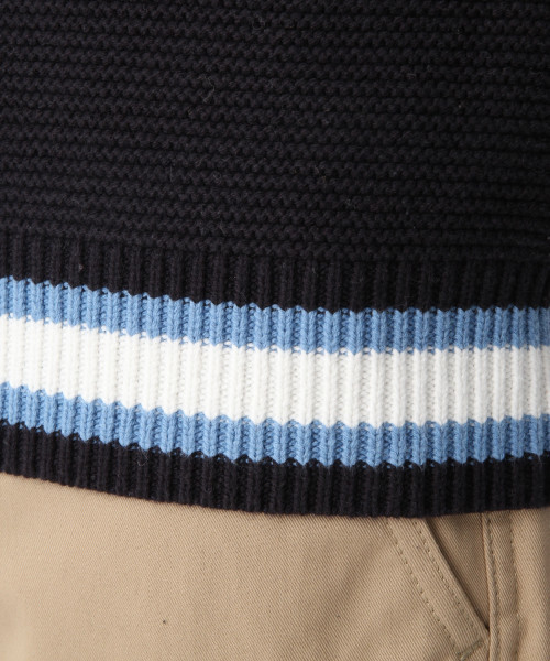 GLOBAL WORK（グローバルワーク）の「ラインＶネックガーターニット/821531（ニット/セーター・メンズ・ネイビー/グリーン系その他3/ライトベージュ/グレー・SMALL/LARGE/MEDIUM/X-LARGE）」の16枚目の写真