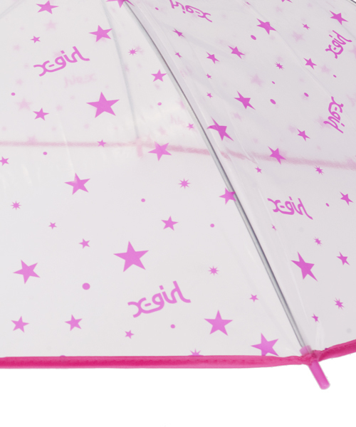 X-girl(エックスガール)の「STARDUST UMBRELLA(長傘・レディース・ピンク/ネイビー・ONE SIZE)」の3枚目の写真