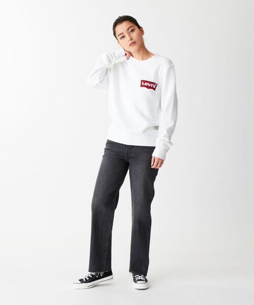 Levi's(リーバイス)の「Levi’s(リーバイス)ロゴスウェット(スウェット・レディース・ホワイト・SMALL)」の5枚目の写真