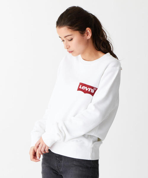 Levi's(リーバイス)の「Levi’s(リーバイス)ロゴスウェット(スウェット・レディース・ホワイト・SMALL)」の10枚目の写真