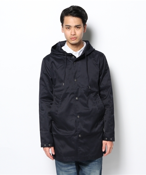 WEGO（ウィゴー）の「WEGO/フーデッドコート（ステンカラーコート・メンズ・ブラック/ネイビー・LARGE/MEDIUM）」の9枚目の写真
