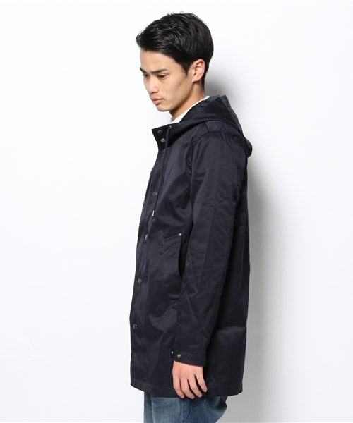 WEGO（ウィゴー）の「WEGO/フーデッドコート（ステンカラーコート・メンズ・ブラック/ネイビー・LARGE/MEDIUM）」の10枚目の写真