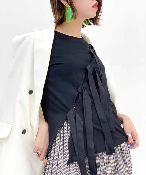 Narcissus（ナルシス）の「【Narcissus】テーラードスリーブレスジャケット（テーラードジャケット・レディース・ブラック/ホワイト・FREE）」の11枚目の写真