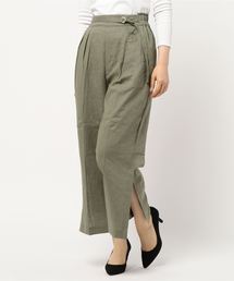 YECCA VECCA | ・麻レーヨンスリットワイドパンツ(その他パンツ)