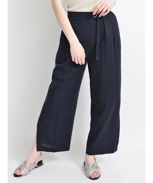 YECCA VECCA(イェッカヴェッカ)の「・麻レーヨンスリットワイドパンツ(その他パンツ・レディース・ベージュ/カーキ/イエロー/ダークネイビー・S/M)」の18枚目の写真