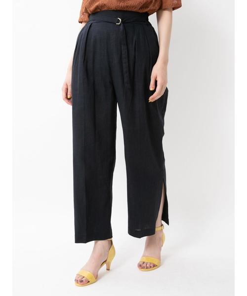 YECCA VECCA(イェッカヴェッカ)の「・麻レーヨンスリットワイドパンツ(その他パンツ・レディース・ベージュ/カーキ/イエロー/ダークネイビー・S/M)」の15枚目の写真