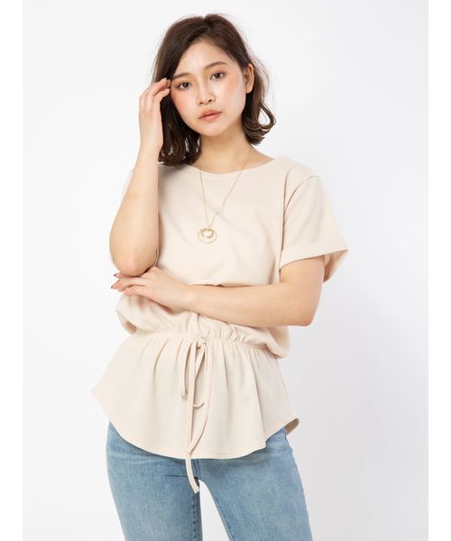 セール ネックレス付ワッフルtops Tシャツ カットソー Mcbee セシルマクビー のファッション トップス Cecil Cecil