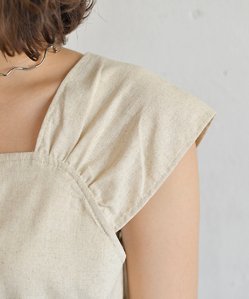 PairPair（ペアペア）の「アサコンスクエアネックノースリーブ（シャツ/ブラウス・レディース・ブラック/アイボリー・FREE）」の21枚目の写真