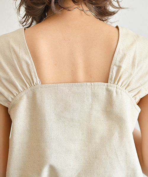 PairPair（ペアペア）の「アサコンスクエアネックノースリーブ（シャツ/ブラウス・レディース・ブラック/アイボリー・FREE）」の19枚目の写真