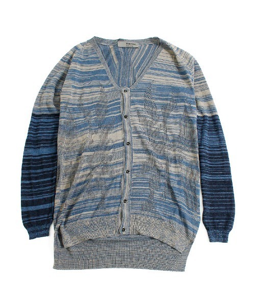 TOM REBL（トムレベル）の「TOM REBL(トムレベル)ライトウェイト ビスコース ニットカーディガン（カーディガン/ボレロ・メンズ・ブルー系その他/ブラック・XS(44)/S(46)）」の5枚目の写真