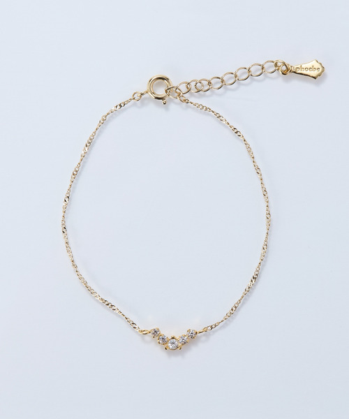 Phoebe（フィービィー）の「Vラインビジューブレスレット（ブレスレット・レディース・ゴールド/ピンクゴールド・FREE）」の6枚目の写真