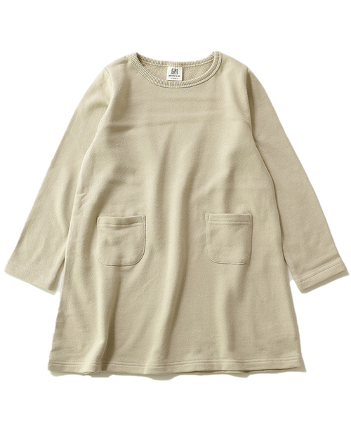 devirock（デビロック）の「スウェット長袖ワンピース（ワンピース・キッズ・ブラック/杢グレー/ネイビー/ダークグリーン/カーキ/モカ/ライトブラウン/ベージュ/グリーン系その他/ワイン/レッド系その他/パープル系その他/スモークピンク/キャメル・80ｃｍ/90cm/100cm/110cm/120cm/130cm/140cm/150cm/160cm）」の21枚目の写真