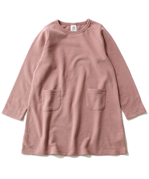 devirock（デビロック）の「スウェット長袖ワンピース（ワンピース・キッズ・ブラック/杢グレー/ネイビー/ダークグリーン/カーキ/モカ/ライトブラウン/ベージュ/グリーン系その他/ワイン/レッド系その他/パープル系その他/スモークピンク/キャメル・80ｃｍ/90cm/100cm/110cm/120cm/130cm/140cm/150cm/160cm）」の15枚目の写真