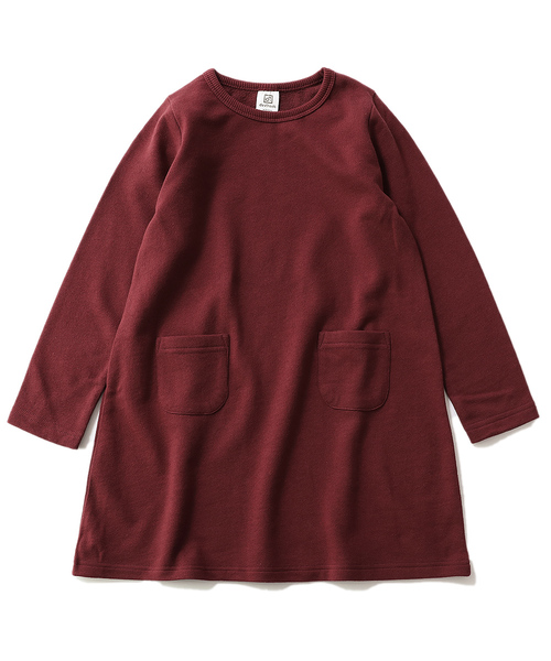 devirock（デビロック）の「スウェット長袖ワンピース（ワンピース・キッズ・ブラック/杢グレー/ネイビー/ダークグリーン/カーキ/モカ/ライトブラウン/ベージュ/グリーン系その他/ワイン/レッド系その他/パープル系その他/スモークピンク/キャメル・80ｃｍ/90cm/100cm/110cm/120cm/130cm/140cm/150cm/160cm）」の17枚目の写真