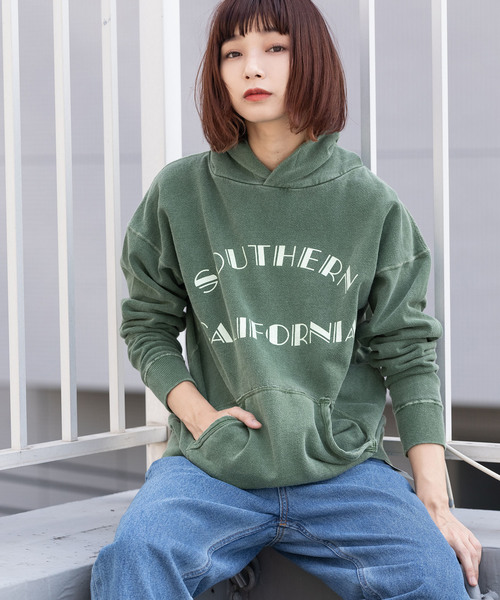 MIXTA（ミクスタ）の「Mixta/ミクスタ SO CAL19 HOODY　プルオーバーパーカー（パーカー・メンズ・ナチュラル/オリーブ/ヘザーグレー/ネイビー・S/M/L）」の22枚目の写真
