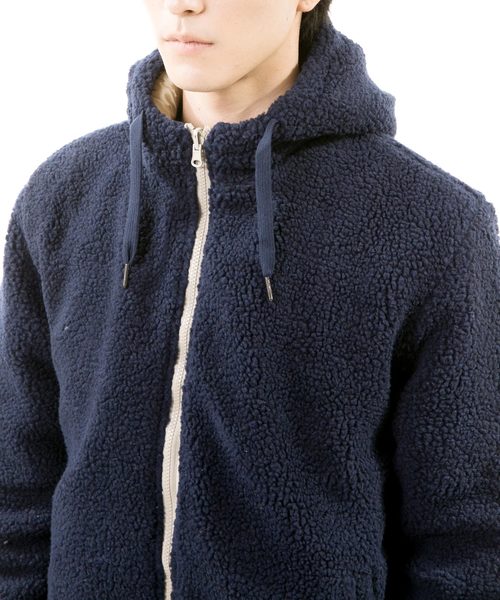 TopIsm(トップイズム)の「シープボア リバーシブル中綿入りジャケット(ブルゾン・メンズ・オフホワイト/ブラック×グレー/ブラック×レッド/ベージュ/カーキ/ネイビー・M/L/LL)」の22枚目の写真