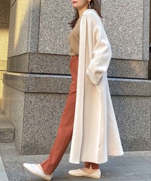 KOBE LETTUCE | ボリューム袖ロングニットガウンコート　カーディガン　コーディガン　アウター(その他アウター)