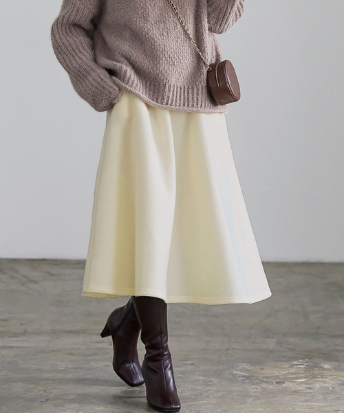 KOBE LETTUCE（コウベレタス）の「[ 裏起毛 ] 2丈フレアスカート（スカート・レディース・ピンク系その他/ボルドー/ブラウン/カーキ/グレー系その他/ブラック/ブラック系その他/ブラウン系その他/グリーン系その他/レッド系その他/グレー系その他2/ピンク系その他2/ブルー/ブルー系その他/ベージュ/ベージュ系その他/グレー系/ホワイト系/ブラック系/ベージュ系/ホワイト系1/ブラック系1/グレー系1/ブラウン系1/グリーン系1/ベージュ系1/ピンク系1/ブラウン系/グリーン系/ピンク系/チャコールグレー/グリーン系2/ピンク系2/グレー系2/ブラック系2/ブラック系3/ピンク系3/グレー系その他3/グレー系3/ホワイト系3/グリーン系3/ホワイト系2/ブラウン系3/ブラウン系2/グレイッシュベージュ/ネイビー/スモークピンク・FREE/ﾌﾘ-/1/2/3/4/#2/#1）」の5枚目の写真