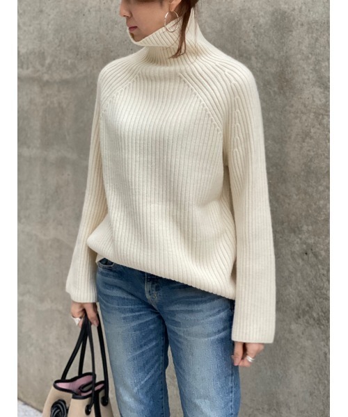 Day and Grade(デイアンドグレイド)の「ボトルネックリブニット(ニット/セーター・レディース・ホワイト・FREE)」の8枚目の写真