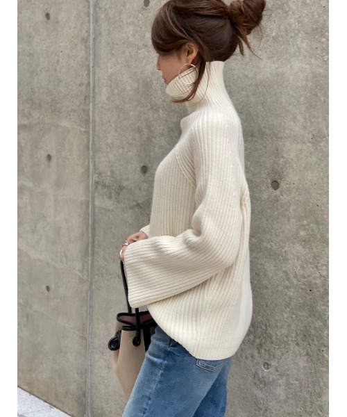 Day and Grade(デイアンドグレイド)の「ボトルネックリブニット(ニット/セーター・レディース・ホワイト・FREE)」の9枚目の写真