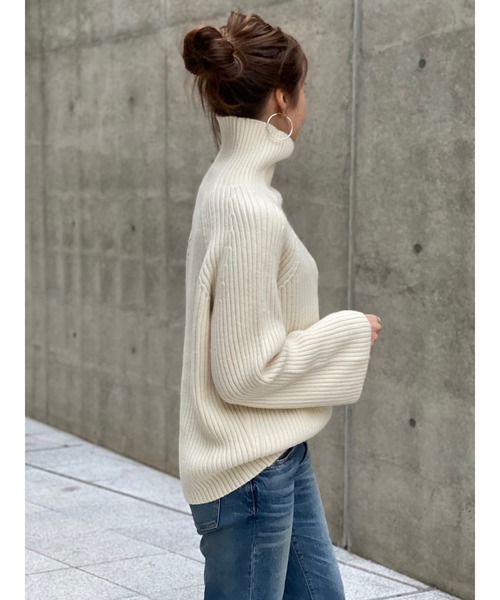 Day and Grade(デイアンドグレイド)の「ボトルネックリブニット(ニット/セーター・レディース・ホワイト・FREE)」の10枚目の写真