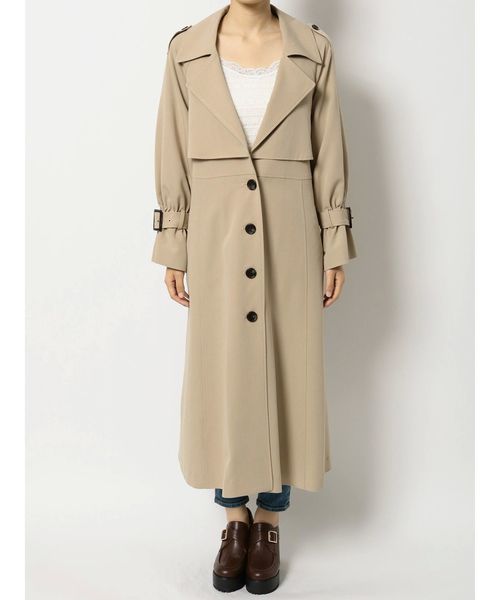 dazzlin（ダズリン）の「バックプリーツロングトレンチコート（トレンチコート・レディース・ベージュ/ブルー/その他1・SMALL/MEDIUM）」の18枚目の写真