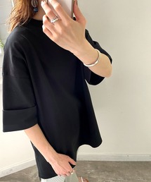 ゆるっとカジュアル。ミドル丈無地クルーネックビッグTシャツ