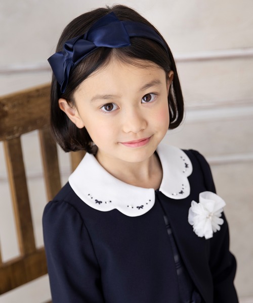 CHOPIN（ショパン）の「サテンリボンカチューシャ（カチューシャ・キッズ・ネイビー/ピンク/ホワイト・FREE）」の9枚目の写真